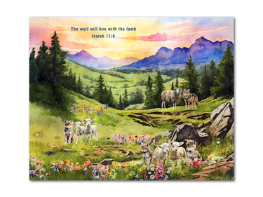 The Millennium 1000 year Kingdom of God (Isaiah 11:6) Digital download printable art #2